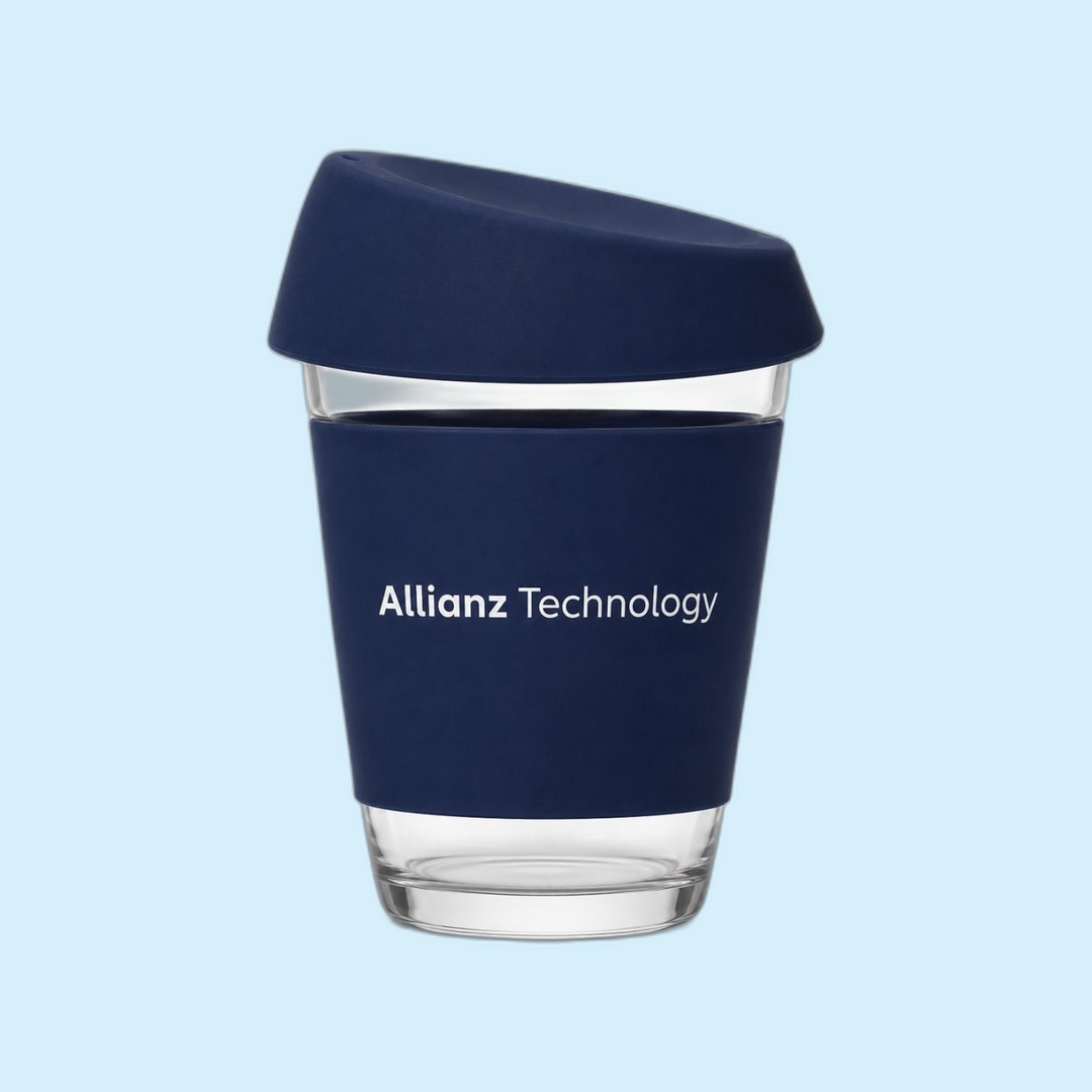 Allianz Allianz Technology glass travel mug produced by Sense2