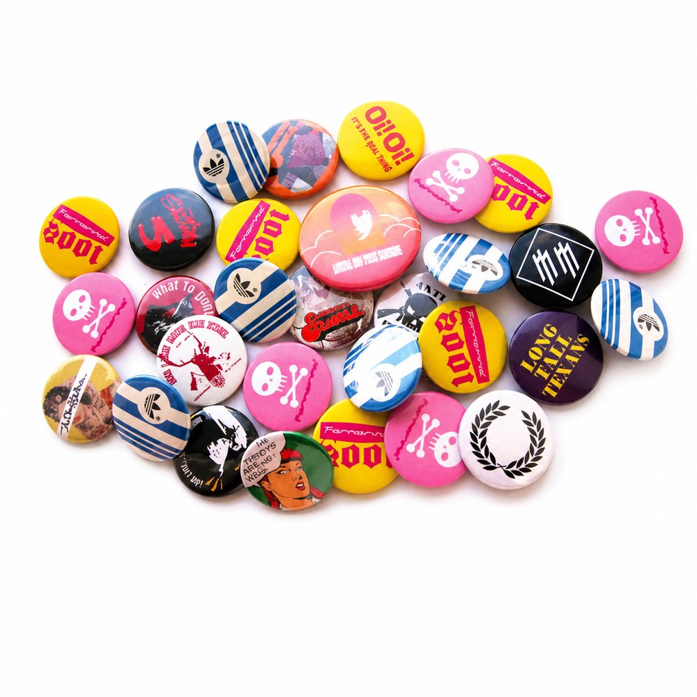 Tin Button Badges, Full Colour Custom Print