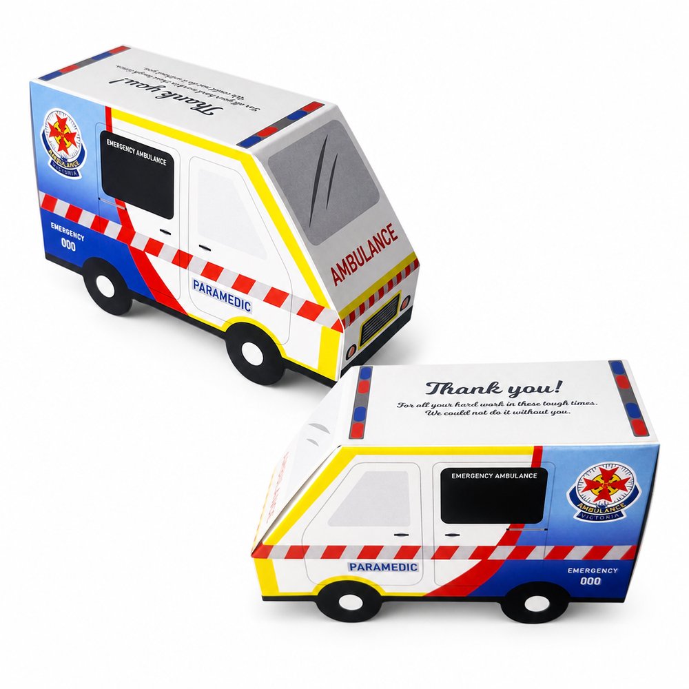 Ambulance Van Lolly Box — Custom Printed