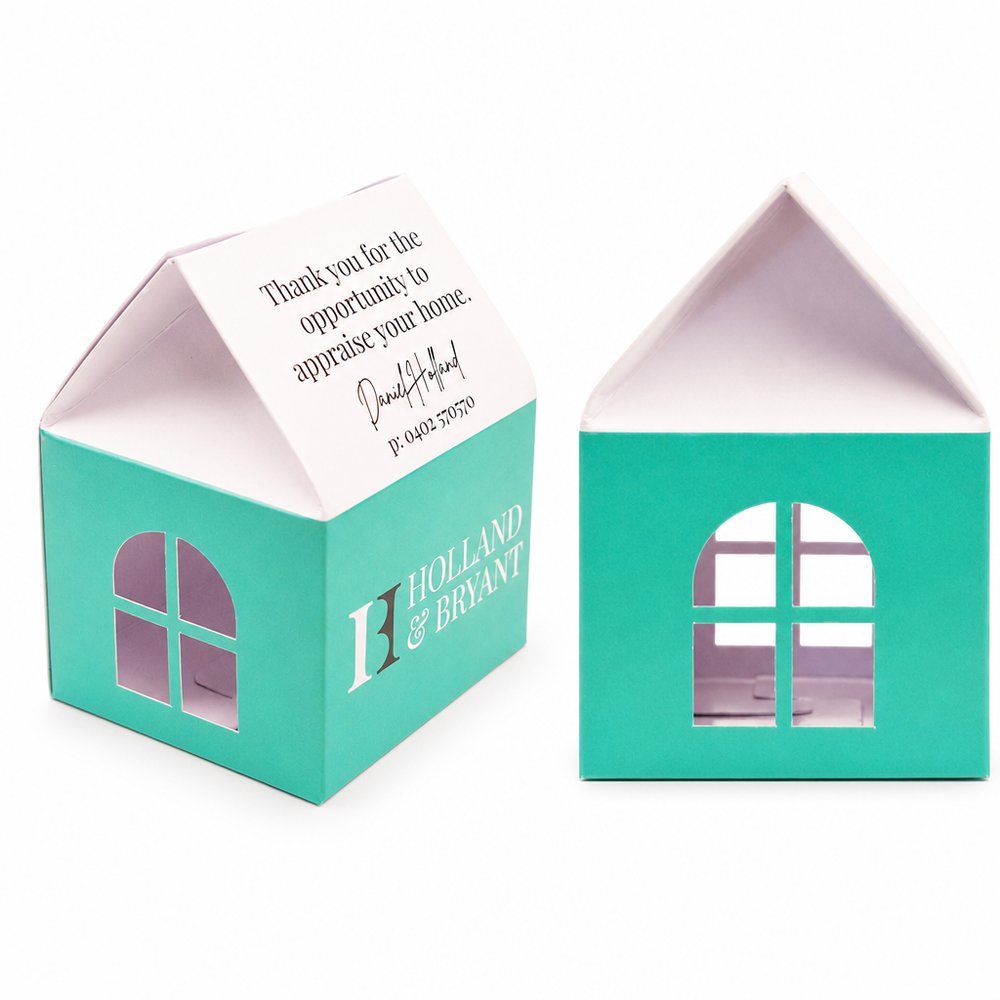 Branded House-Shaped Lolly Box 10cm