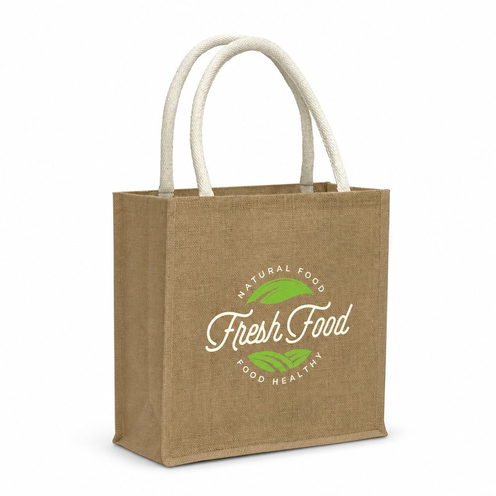 Corn-Starch Reinforced Natural Jute Tote Bag