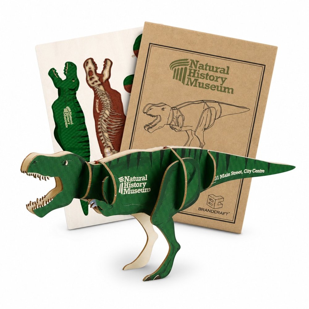 Natural Basswood T-Rex Model Kit