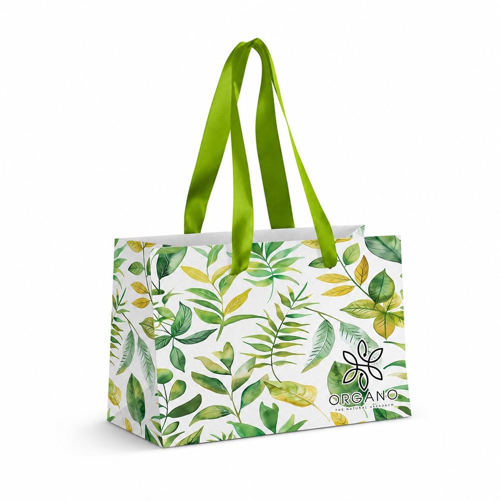 Ribbon-Handle Paper Gift Bag - Full Colour Print