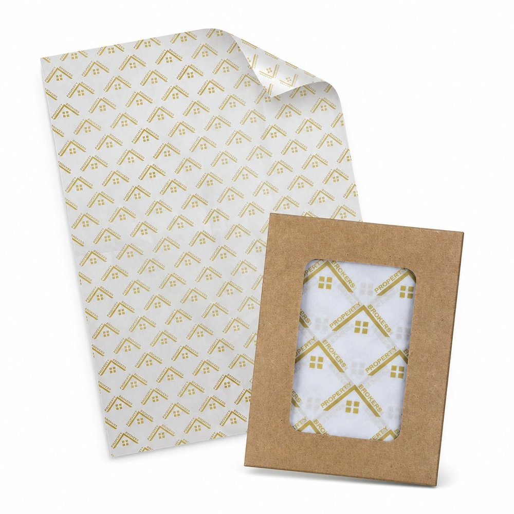 Personalised Tissue Paper with Kraft Window Envelope