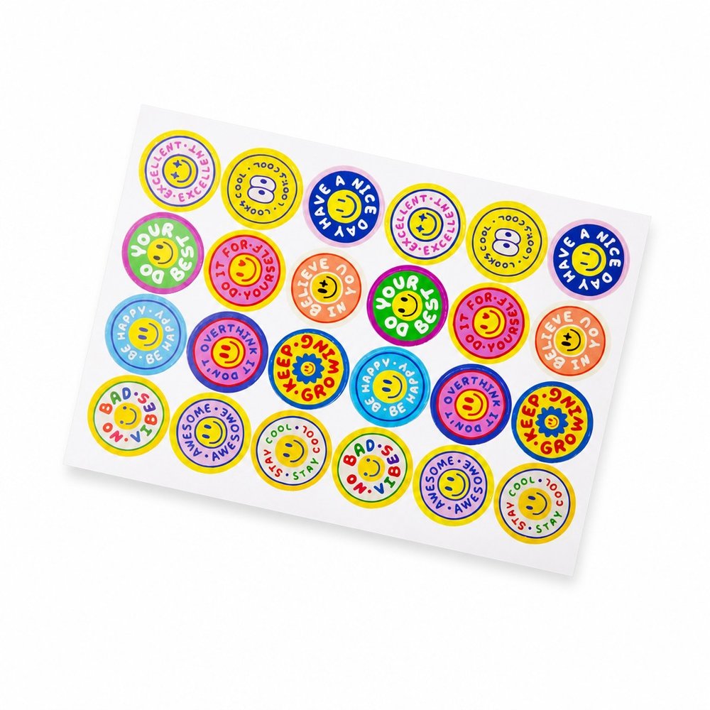 Gloss Circle Sticker Sheet 44mm
