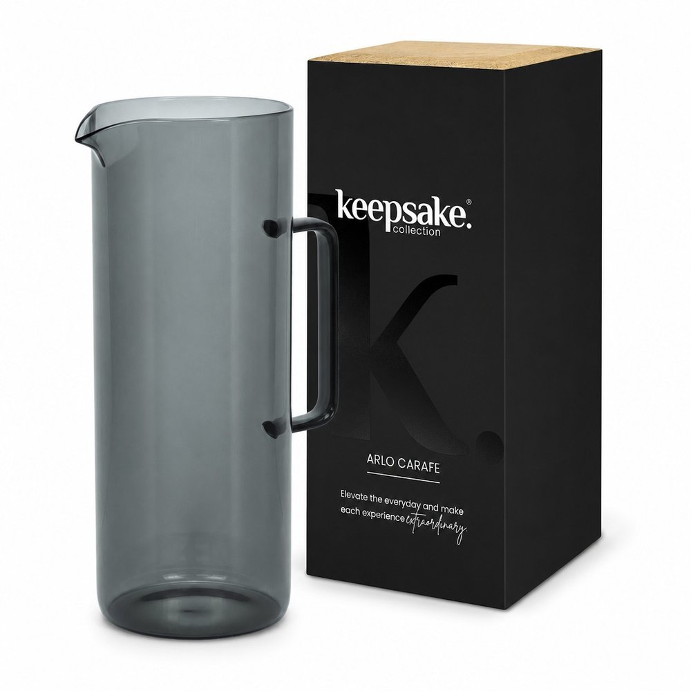 Arlo Smoke-Tinted Glass Carafe 1.5L