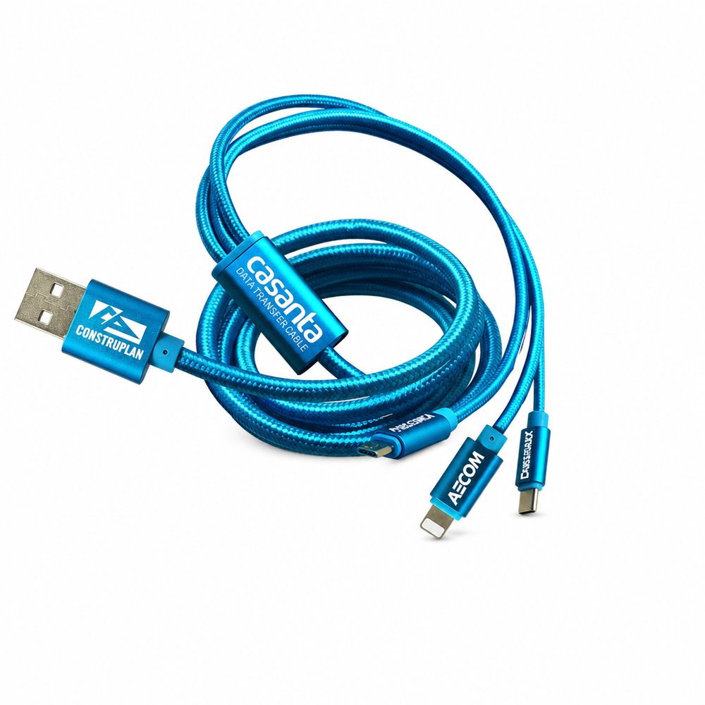Branded 3-in-1 Aluminium Charging Cable