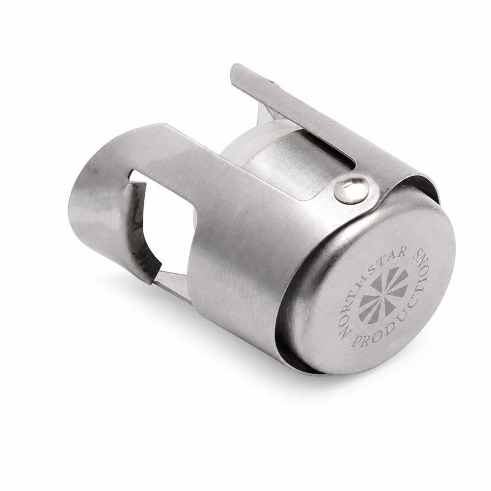 Engraved Champagne Stoppers — Brushed Stainless Steel