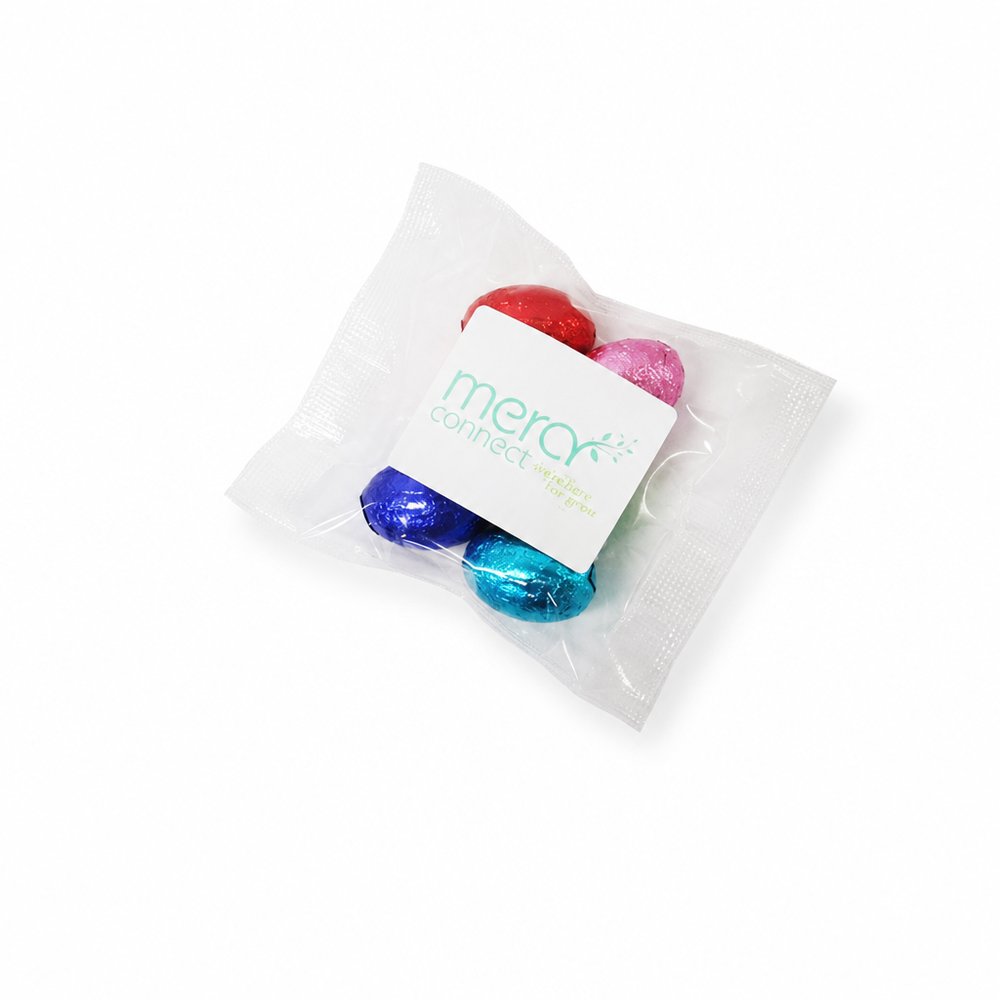 Branded Mini Easter Eggs 6 Pack — Solid Chocolate