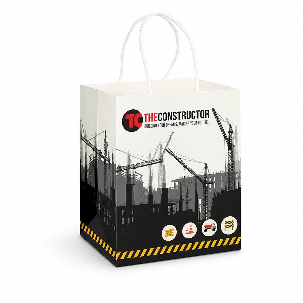 Custom Printed Paper Carry Bags – Medium Kraft