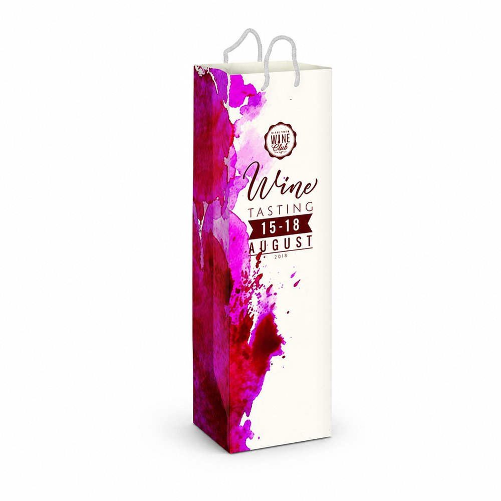 Laminated Wine Bags, Full Colour Custom Print