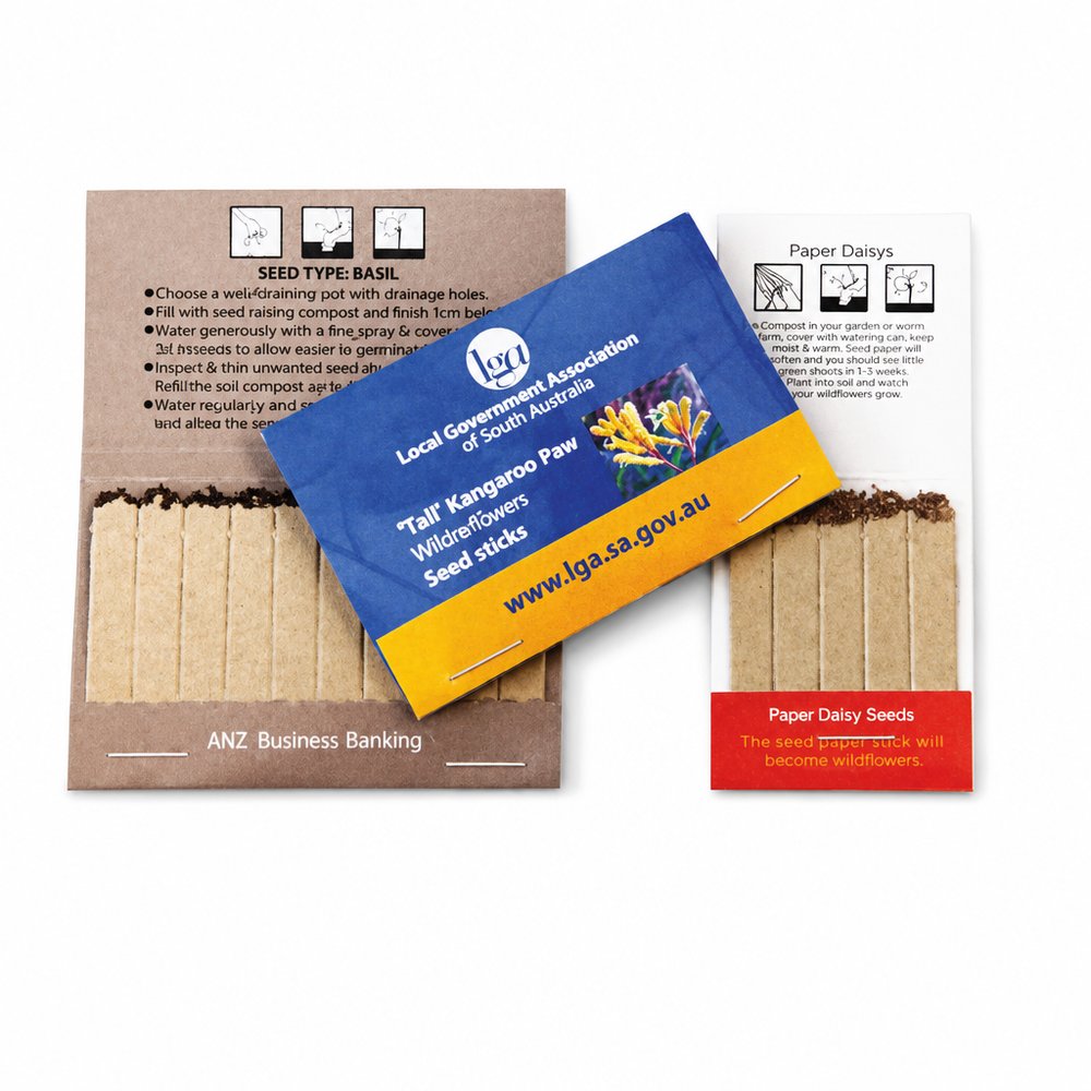 Seed Books Large — Plantable Promotional Seed Sticks