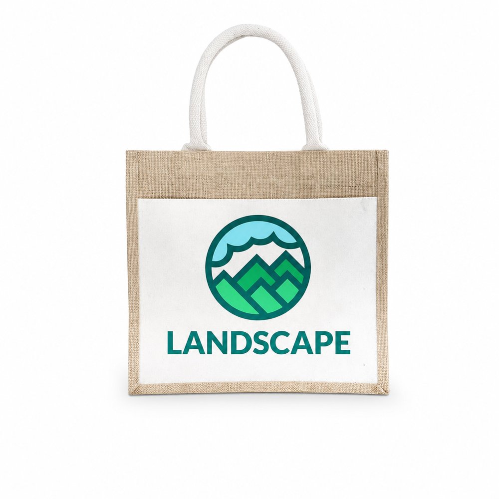 Maliva Jute Tote Bag with Printed Pocket