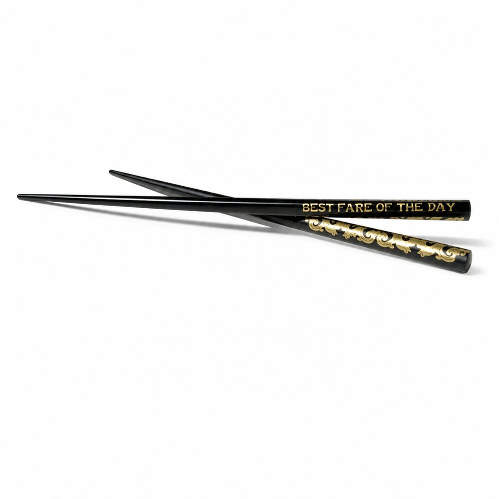 Custom Reusable Chopsticks, Branded Lacquered Pair