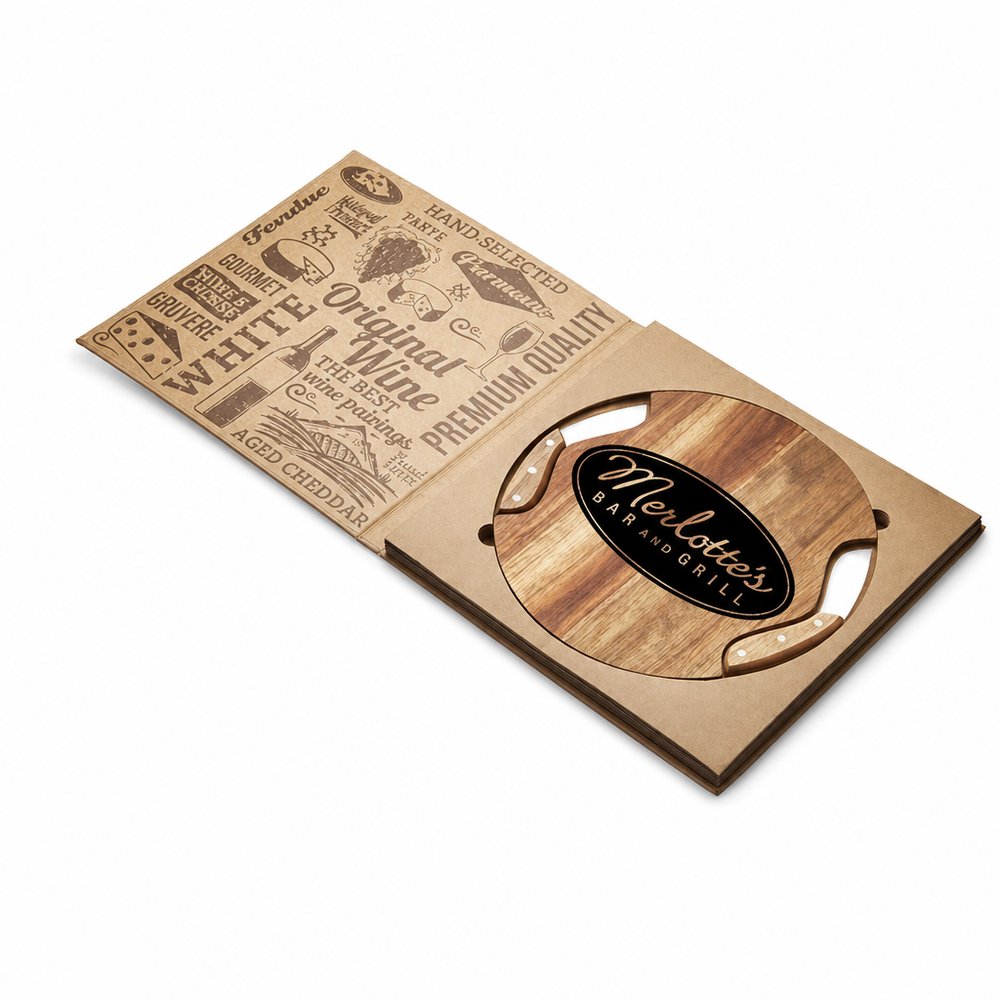 Samurai Acacia Cheeseboard & Knife Set