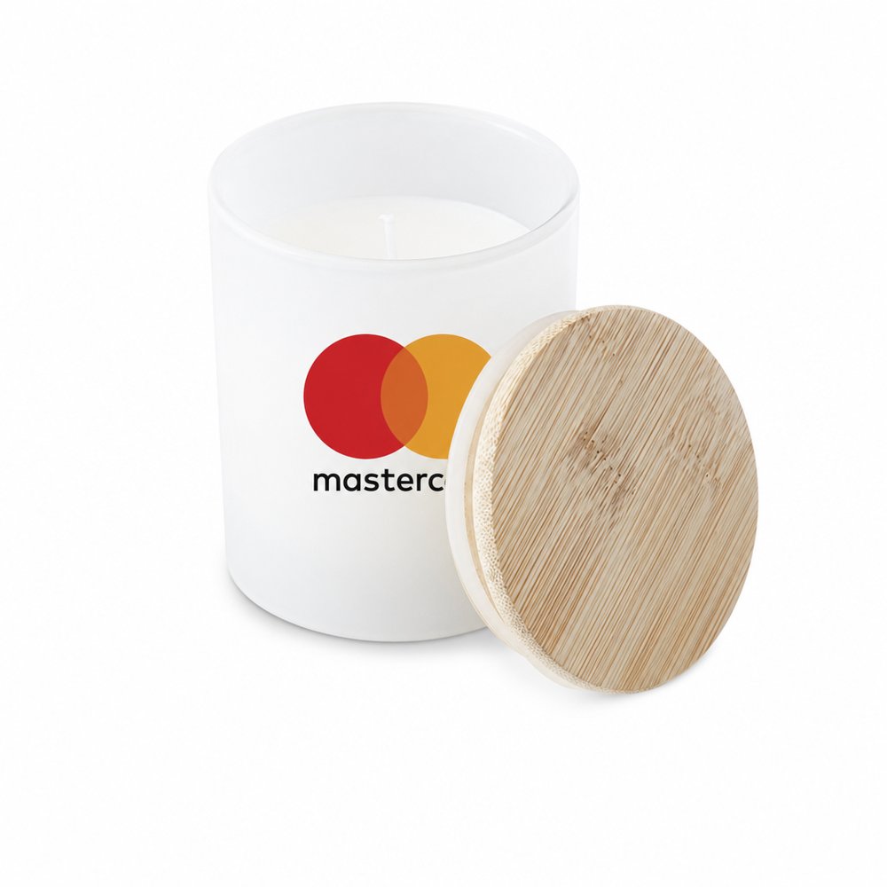 Branded Soy Candle with Bamboo Lid (Small)