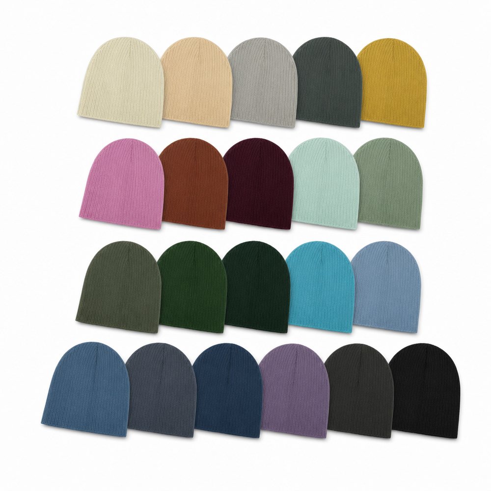 Cable Knit Beanie, Embroidered — Falls