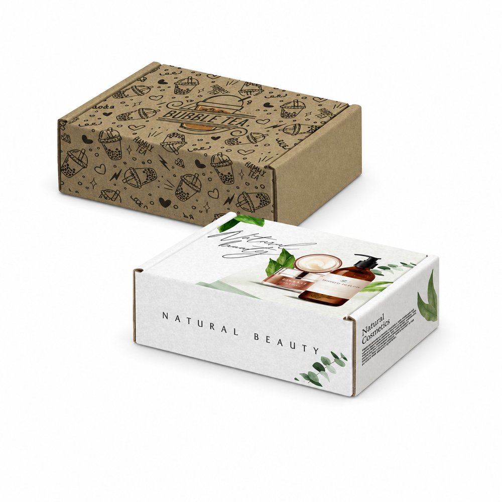 Die-Cut Presentation Box with Hinged Lid, 125x97x47mm