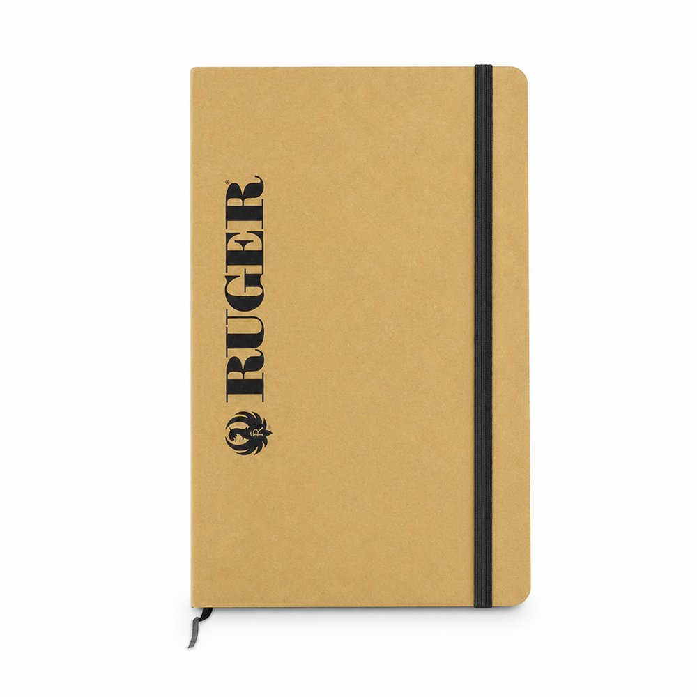 Branded A5 Kraft Notebook with Elastic Closure