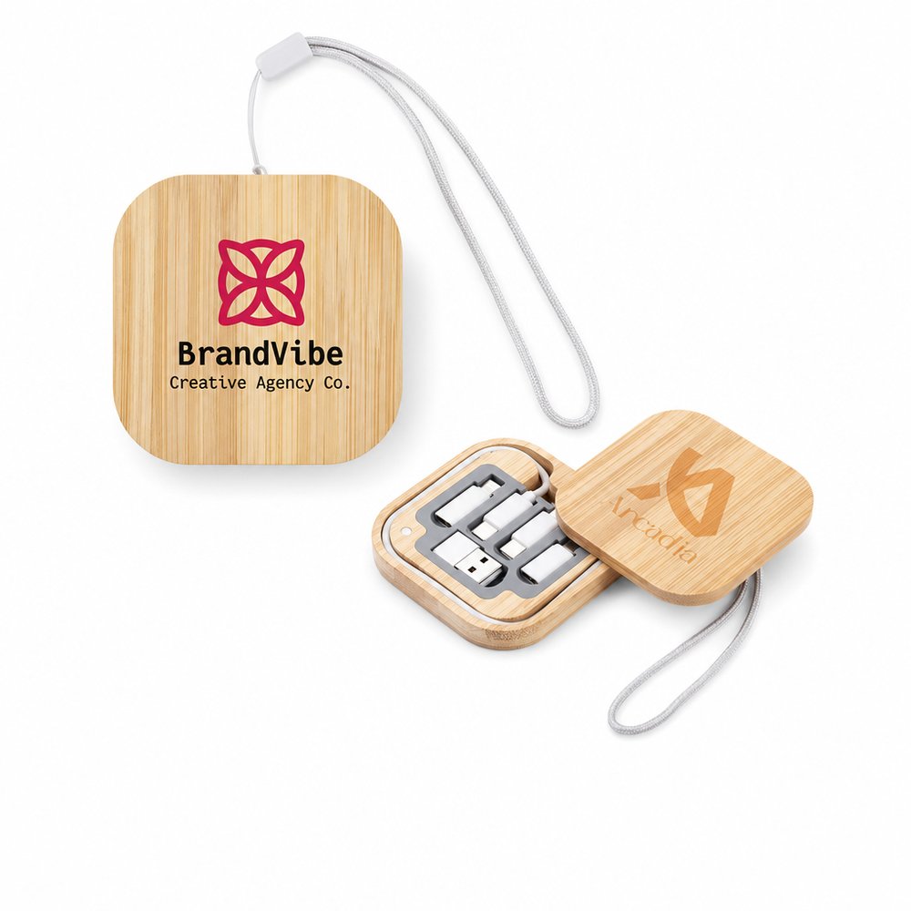 Square Charge Cable Sets (Wheat Straw)