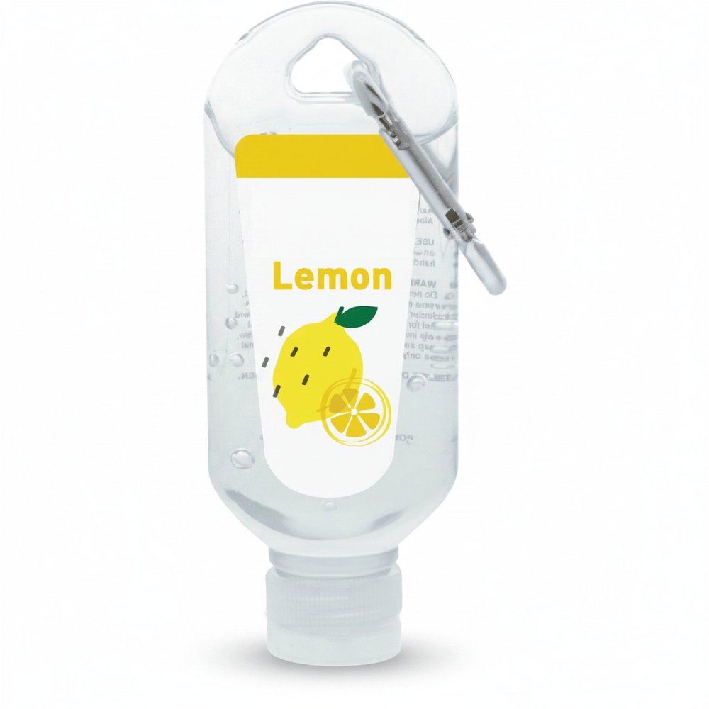 Lemon Hand Sanitiser with Carabiner Clip