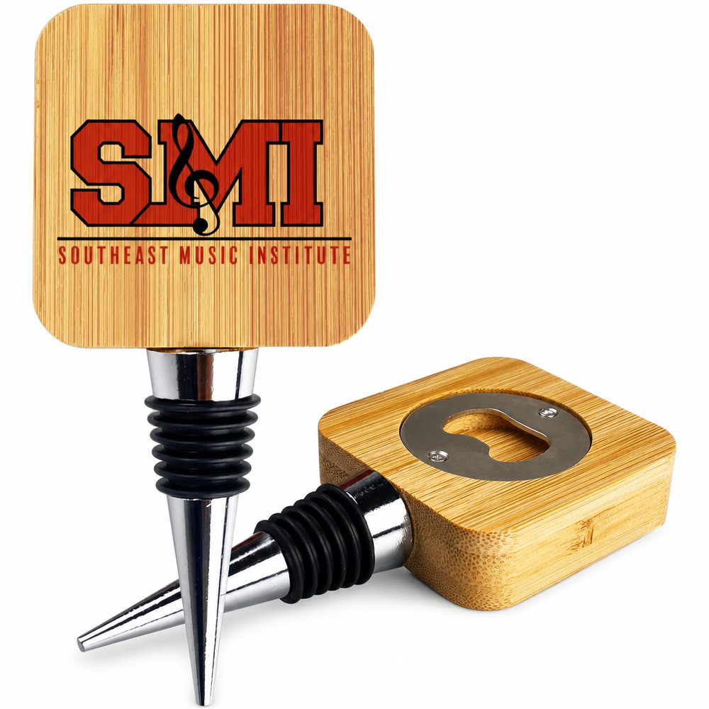 Bamboo Wine Stopper with Bottle Opener