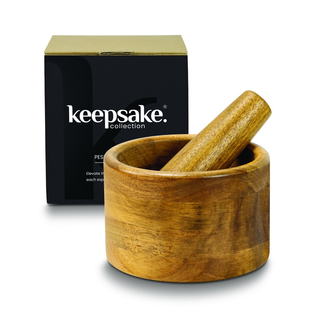 Solid Acacia Mortar & Pestle Gift Set