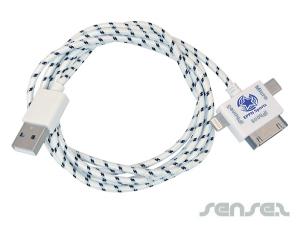 Promotional Long Woven Combo Cables