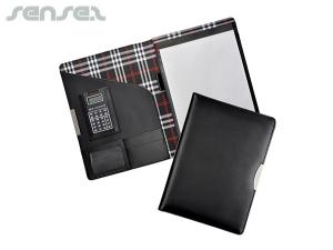 Promotional Tartan Leather Compendiums