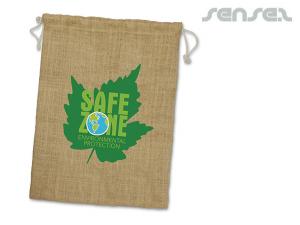 Promotional Eco Drawstring Jute Bags (Large)
