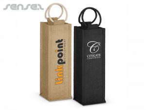 Eco Jute Single Wine Bags