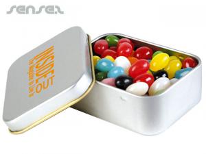 Promotional Metal Tins with Assorted Mini Jelly Beans (50g)