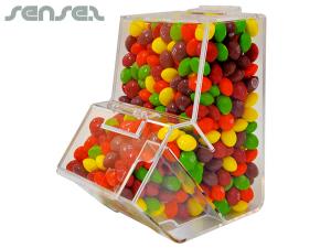 Clear Dispensers With Assorted Skittles