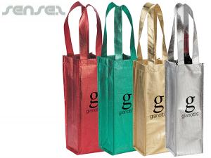 Promotional Metallic Wine Totes