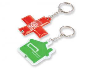 Promotional LED PVC Flashlight Keyrings