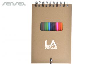 Promotional Recycled Spiral Pads With Pencils