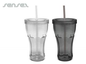 Promotional Straw Drink Tumblers (470ml)