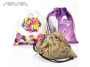 Promotional Polyester Gift Bags With Drawstring On Top (Small)