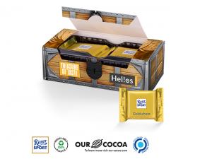 Promotional Gold Edition - Ritter Sport Mini Chocolates In Printed Treasure Box (6Pcs)