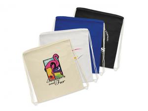 Promotional Jami Eco Cotton Drawstring Backpacks (120gsm)