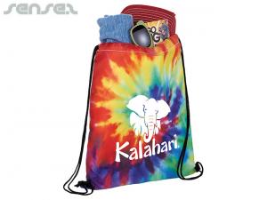 Promotional Tie Dye Drawstring Backpacks