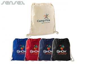 Promotional Zen Cotton Canvas Drawstring Backpacks