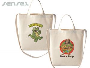 Promotional Large Full Colour Cotton Canvas Messenger Bags (12oz)