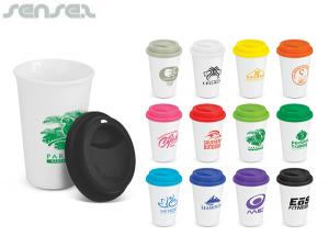 Promotional Double Wall Ceramic Coffee Cups (300ml)
