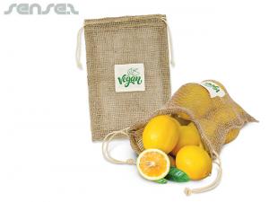 Promotional Biodegradable Jute Mesh Produce Bags