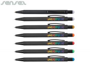 Promotional Anec Black Aluminium Pens With Pop Stylus