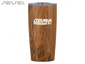 Promotional Eco Woodtone Large Double Walled Cups (650ml)