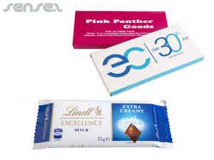 Promotional Lindt Bars in Branded Full Colour Branded Box (35g)