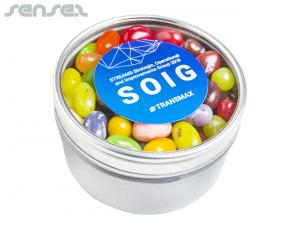 JELLY BELLY Jelly Bean Round Clear Tins (150g)