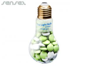Promotional Chocolate Bean Filled Light Globes (100g)